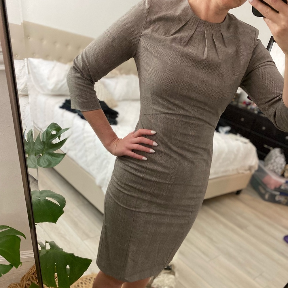 Zara work dress plaid size S